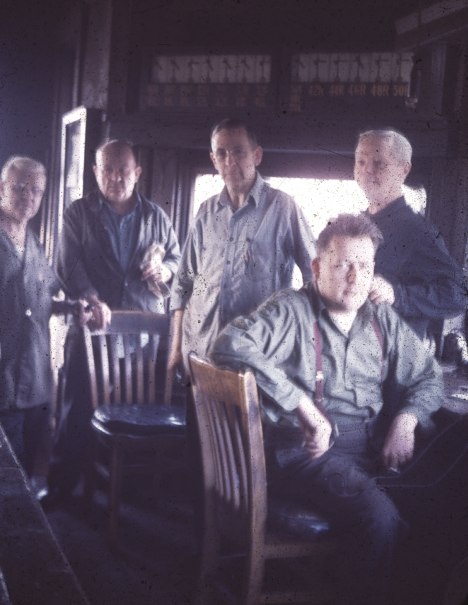 Michael O'Rourke with railroad men